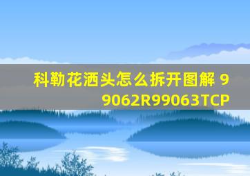 科勒花洒头怎么拆开图解 99062R99063TCP